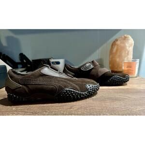 Vintage Womens Y2K PUMA Mostro Brown Suede Sneakers, Size 7 Outdoors Athletic